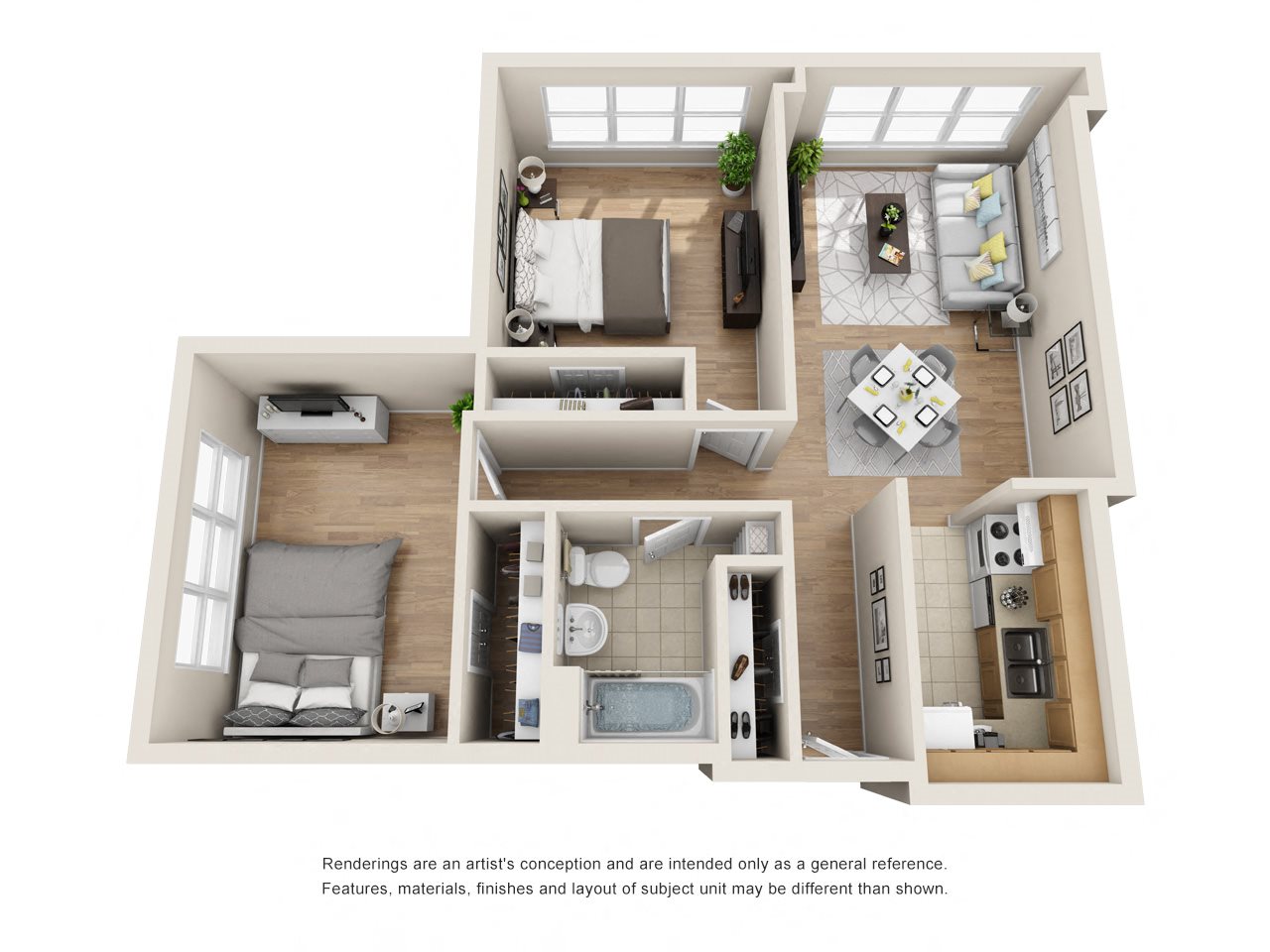 The View at Kessler Park Apartments B1 Floor Plan The View at Kessler Park Apartments B1 Floor Plan